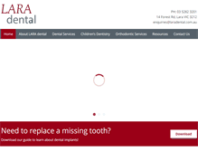 Tablet Screenshot of laradental.com.au